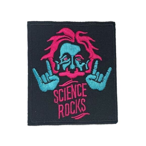Einstein Science Rocks Embroidered Patch - Picture 1 of 4